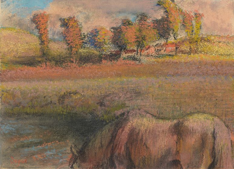 Edgar Degas - Cheval au bord de la mare