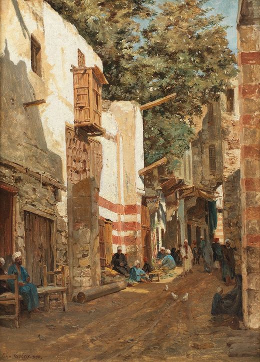 John Varley the Younger - Street of the Sharouri, Cairo