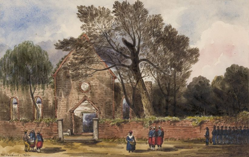 William McIlvaine - Ruins of church at Hampton, Va.