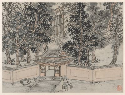 后门虎跑泉，出自苏州虎丘十二景