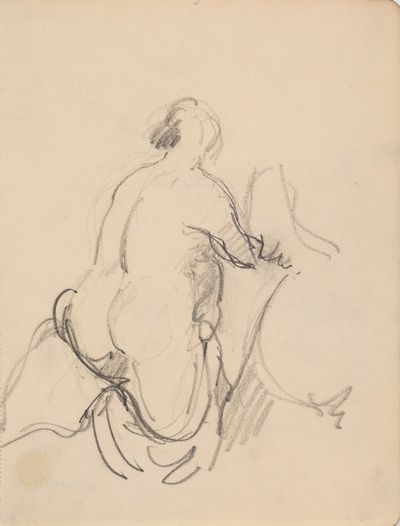 从后面看到的裸体女人