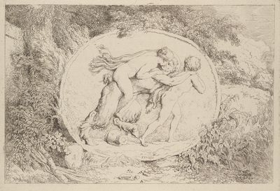 Nymph Astride a Satyr