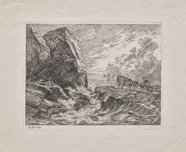 风暴期间的挪威海岸