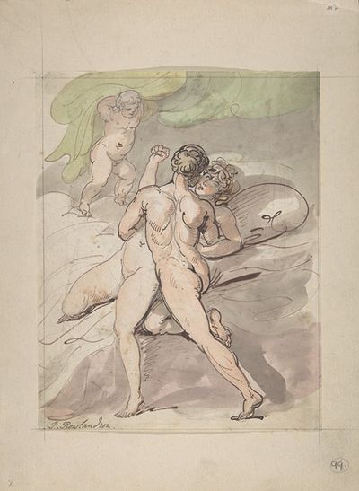 Nude Couple Embracing