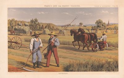 Prang’s aids for object teaching. Trades & occupations – Plate 9. Haymaking