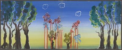 Exponent of Greek Dance: Sketch no. 1 (Exterior Drop)