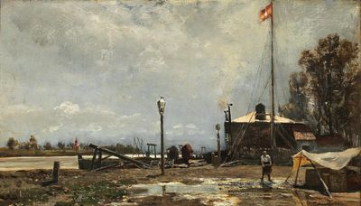 Kaisermühlen附近的多瑙河汽船站