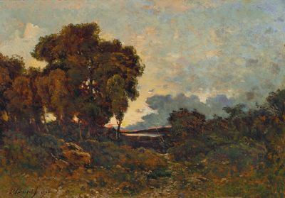 阿利尔河上的夕阳