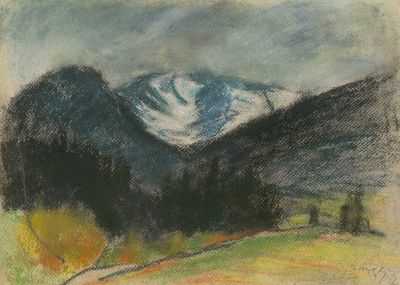 雪山峰峦风景