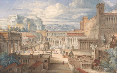 古罗马的一个场景：提图斯·安德洛尼卡的背景，I，ii