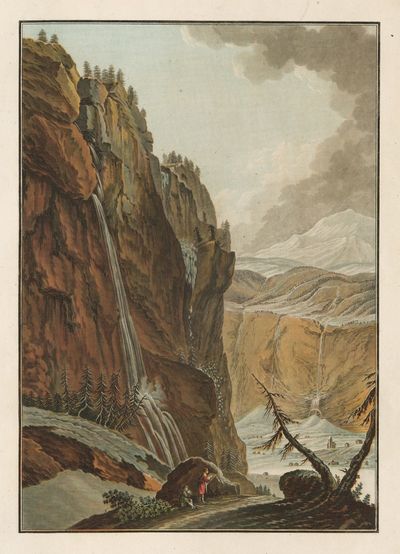 冬季拍摄的Schild Wald Bach视图