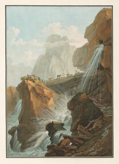 Gelten洪流瀑布视图